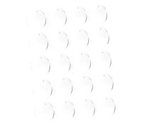 HIAKDOFT 20 pièces Lot de Ébauches Porte-clés Acrylique Rondes Transparentes Acrylques Lisses et Légères pour Projets DIY Artisanat et Décoration