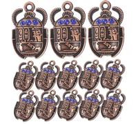 HIAKDOFT 20 pièces Pendentifs Scarabée Égyptien Cristal Bleu DIY Breloques Bijoux pour Colliers Bracelets Accessoires de Fabrication