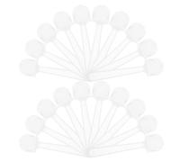 HIAKDOFT 20 Poignées D’Éventail DIY en Plastique ABS Accessoires pour Fabrication D’Éventails de Mariée Mini Tiges Lisses Matériel D’Artisanat Kit 20 Pièces pour Décoration Fête et