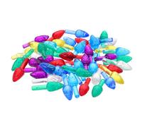HIAKDOFT 210 Pièces Ampoules de Remplacement Torsadées Plastique pour Arbres de Noël Céramique Multicolores Moyennes Accessoires Festifs pour Décorations DIY et Ambiance de Fête