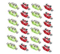 HIAKDOFT 24 Pièces Bracelets de Poignet Cloches de Noël Rouge et Vert Instrument Rythmique Musical pour Jeux et Carnaval Accessoires Garçon Fille et Adultes Sons Clairs et