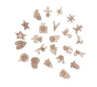 HIAKDOFT 24 Pièces Calendrier de Noël Chiffres Décoratifs Suspendus pour Sacs et Pendentifs pour Ambiance Festive et Décoration de Porte