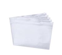 HIAKDOFT 24 pièces Lot de Pochettes Document Polypropylène Transparent Dossiers avec Fermeture à Bouton-pression Étanches et Résistants pour Classement et Organisation de Fichiers École