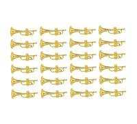 HIAKDOFT 24 pièces Mini Trompette Doré Modèle pour Décoration Maison Miniature et Musical Créatif