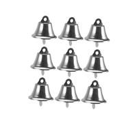 HIAKDOFT 25 Pièces Clochettes DIY Ouverture Argenté pour Décoration de Noël Accessoires de Carillons et Suspendues