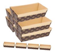 HIAKDOFT 25 pièces Lot de Moules à Cake Rectangulaires Papier Kraft Épais Résistants Haute Température pour Pâtisserie Caissettes de Cuisson Sûres et Jetables pour Pains et Gâteaux