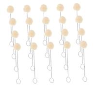 HIAKDOFT 25 pièces Lot de Pinceaux Laine Daubers pour Teinture Cuir Outil de Teinture avec Manche Long pour Bricolage Artisanat