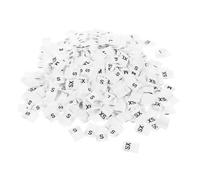 HIAKDOFT 250 Pièces Étiquettes Vêtements Tissées à Coudre Étiquettes Pantalons Lavables Marqueurs Petites pour Couture Vêtements Blanches Xs à Xl Confortables et