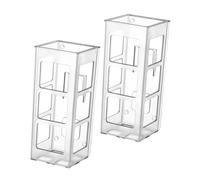 HIAKDOFT 2pièces Supports De Sèche-Cheveux Auto-adhésifs Lot de Organisateurs De Salle De Bain pour Fers à Friser Lisseurs Étagère Murale Transparente Support pour Blaireau