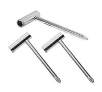 HIAKDOFT 3 Pièces Clé Hexagonale de Réglage Manche Guitare 8 Mm Lot de 3 en Métal Argenté - Outil Professionnel pour Réparation Guitare Électrique et Basse - Kit D’outils Précis pour