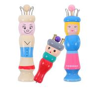 HIAKDOFT 3 pièces Kit de Bricolage Bois pour Garçon Fille Tricotin Manuel Éducatif Bois pour Activité Manuelle Développement Motricité et Créativité Outil Ludique pour Couleur Aléatoire