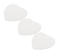 HIAKDOFT 3 pièces Lot de Pendentifs Céramiques Forme de Cœur pour Décoration DIY Ornements Suspendus Multifonctions Porcelaine Délicate Accessoires Artisanaux pour Maison et Fête