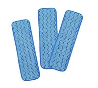 HIAKDOFT 3 pièces Lot de Serpillières Microfibre Réutilisables pour Balai Plat Lavables Accessoires Mop Adaptées pour Nettoyage Sols Durs Bois Carrelage Stratifié