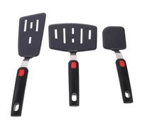 HIAKDOFT 3 pièces Lot de Spatules de Cuisine Silicone Résistantes Chaleur Ensemble Pratique pour Cuisson Poêle et Wok Ustensiles Ménagers Polyvalents