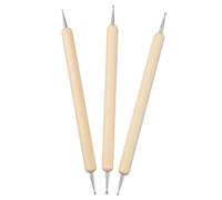 HIAKDOFT 3 Pièces Set de Outils de Sculpture Argile avec Bouts Boules Acier Inoxydable Accessoires de Modelage et Gaufrage pour Poterie Sculpture et Projets Artistiques