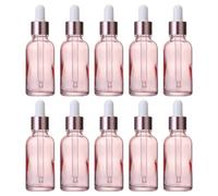 HIAKDOFT 30 Pièces Flacon D'huile Essentielle en Verre 10ml Rose Rechargeable Portable pour Parfums Faits Main et Mélanges Artisanaux