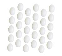 HIAKDOFT 30 pièces Lot de Œufs Factices Solides pour Pigeons Plastique Simulation Réaliste Gestion Éclosion et Reproduction