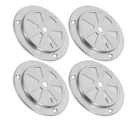 HIAKDOFT 4 Pièces Accessoires de Dissipation de Chaleur du Four Calandre de Ventilation Couvercle de Ventilation Rond calandre à éventail évent aérien Rond Silver