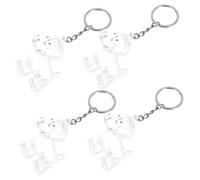 HIAKDOFT 4 Pièces Boîte à Souvenir Poils de Chien Transparente Porte Clés Capsule Étanche pour Collection de Poils Danimaux Pendentif à Main et à Dos Conservation Commémorative