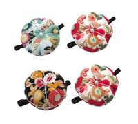 HIAKDOFT 4 Pièces Coussin Épingle Poignet Citrouille Rétro Support Aiguilles Créatif et Portable pour Couture Broderie DIY