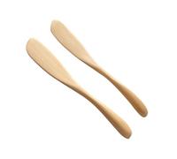 HIAKDOFT 4 pièces Couteaux à Beurre Naturel Épandeurs Crème Fromage Beurre pour Tartiner et Pâtisserie Ustensiles de Cuisine Robustes et Faciles à Nettoyer