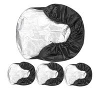 HIAKDOFT 4 pièces Housse Protection Pneus Secours Étanche Anti-UV pour Camping-Car et Remorque Résistante à Usure Installation Facile Adaptée Aux Roues Secours Galette