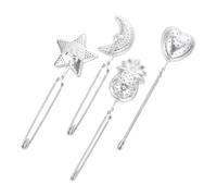 HIAKDOFT 4 pièces Infuseur à Thé Inox Créatif avec Poignée Filtre à Mailles Fines Forme Détoile Cœur Lune et Ananas Tamis à Thé Multi Usage pour Vrac et Épices