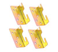 HIAKDOFT 4 pièces Lot de Connecteurs pour Cadre de Lit Fer Crochets Robustes pour Fixation Rapide Compatibles Rails et Têtes de Lit Stabilité Renforcée pour Meubles Bois