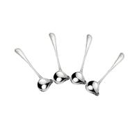 HIAKDOFT 4 Pièces Louche à Sauce Inox Bec Verseur Cuillères Longues Chaleur pour Service et Sauces Ustensiles Polyvalents Cuisine