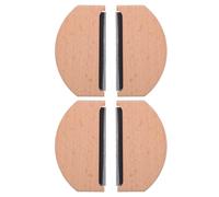 HIAKDOFT 4 Pièces Peigne Anti-bouloches Manuel en Bois pour Pulls et Vêtements en Laine - Lot de 4 Peignes Portables pour Éliminer Peluches et Bouloches - Entretien Délicat des Tissus en