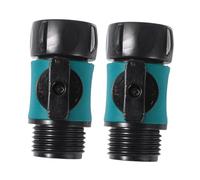 HIAKDOFT 4 pièces Plastic Quick Connector Set Garden Water Control Valve with Internal and External Threads Washers Easy Installation for Irrigation and Car Cleaning