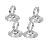 HIAKDOFT 4 Pièces Porte-cartes de Table Métal Rond Stable Lot de Clips Mémo pour Bureau Maison et Événements Support Pratique pour Notes Photos et Cartes