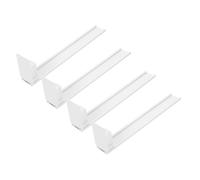 HIAKDOFT 4 pièces Poussoir Automatique pour Canettes Réfrigérateur Distributeur à Ressort Intégré Organiseur de Rayonnage Magasin Système de Poussée Produit Ajustable pour Présentation