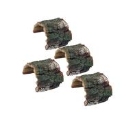 HIAKDOFT 4 Pièces Rocher de décoration Terrarium Plate-Forme de Repos de Tortues Grotte du Poisson-Poisson Shelter Betta Cave Turtle Planking Dock Décoration de la Grotte de Pleco