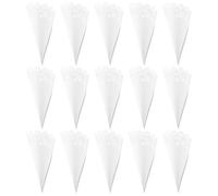 HIAKDOFT 40 Cornets à Confettis en Papier Ajouré Blanc 40 Pièces Biodégradables pour Mariage Fête et Décoration Fleurs en Papier Sachets à Confettis Rustiques Usage Pétales et Colorés