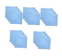 HIAKDOFT 5 Ensembles Lot de Chiffons De Nettoyage Microfibre pour Vitres Miroirs Voitures Et Verres sans Trace Réutilisables Et Durables Bleu 4 Pièces * 5