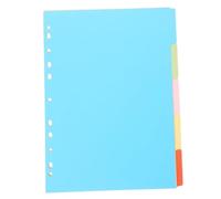 HIAKDOFT 5 feuilles Intercalaires pour Classeur Diviseurs de Cahier Colorés pour Organisation de Documents et Notes Onglets Indexeurs Résistants Accessoires Bureau Étudiants