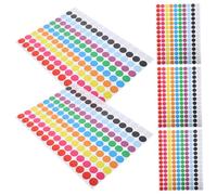 HIAKDOFT 5 feuilles Petits Autocollants Ronds Colorés Étiquettes Adhésives pour Codage et Organisation Polyvalente