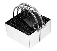 HIAKDOFT 5 Pièces Emporte Acier Inoxydable pour Biscuits Ustensiles de Pâtisserie Robustes pour Découpe de Pâte à Biscuits et Raviolis à Usage Domestique