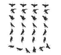 HIAKDOFT 5 pièces Guirlande Halloween Corbeaux Papier Décoration Suspendue Résistante Décoloration pour Fêtes Intérieures et Extérieures Bannière Effrayante pour Ambiance Halloween