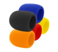 HIAKDOFT 5 pièces Housses Microphone Mousse Colorées Protège-micros Anti-vent Adaptées Plupart des Microphones Protège Vent et Salive Faciles à Installer
