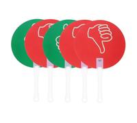 HIAKDOFT 5 Pièces Lot de Pagaies de Vote Plastique Lèvre Pouce Haut Pouce Bas Panneaux Maniables pour Enseignants et Élèves Outils Réutilisables pour Participation Interactive Classe
