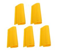 HIAKDOFT 5 Pièces Plaques PVC Adhésives Pour Aveugle Briques Trottoir Étanches Antidérapantes Panneaux de Signalisation Au Sol Jaunes