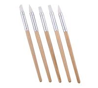 HIAKDOFT 5 pièces Set de Outils de Sculpture Argile Polymère pour Poterie Stylo de Modelage avec Pointe Souple Silicone Kit Accessoires pour Bricolage et Artisanat