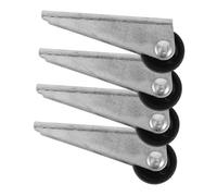 HIAKDOFT 5 Pièces Set de Roulettes de Support Renforcées pour Portes Coulissantes Roues Mobiles Galvanisées Guide Bas de Porte Affaissement pour Meubles