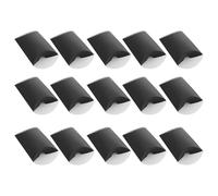 HIAKDOFT 50 Boîtes à Dragées en Papier D'oreiller Noir, Conteneur de Stockage pour Bonbons Mariage, Boîte Présent en Papier pour Invités, Emballage Pratique et Décoratif