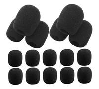 HIAKDOFT 50 pièces Bonnets Mousse pour Microphone Amplificateur Protection Anti-vent Douce Noir Standard pour Performances et Prise de Parole