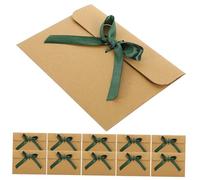 HIAKDOFT 50 pièces Enveloppes Kraft Vintage avec Nœud Papeterie Européenne pour Cartes de Mariage Invitation