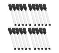 HIAKDOFT 50 Pièces Lot de Feutres Tableau Noirs Effaçables à Sec avec Gomme Intégrée Marqueurs pour Tableau Blanc et Ardoise Encre Noire Anti-bavure Stylos Légers et Portables pour École
