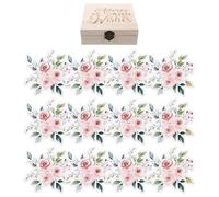 HIAKDOFT 50pièces Coffret Souvenir pour Shower avec Prédictions et Conseils pour Jeu de Cartes Interactif et Boîte à Vœux pour Conserver les Souvenirs Précieux